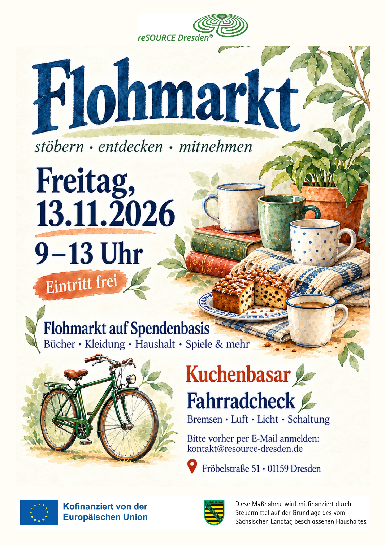 Flohmarkt-Nachhaltigkeitsaktion